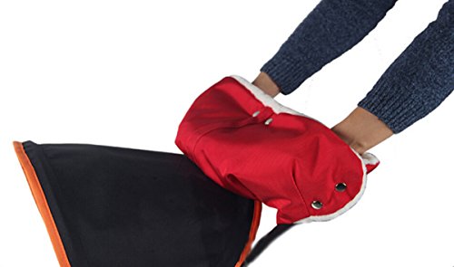 Lalang Baby Stroller Hand Muffs Red Shopping Trolley Cart Gloves Waterproof Anti-freeze Warm Pram Handmuffs