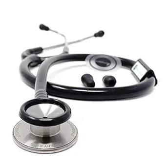IndoSurgicals Silvery II-SS Stethoscope (Black)