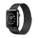 Price comparison product image Apple Watch Series 3 LTE/4G 42mm Edelstahlbox Space black Milanaise black