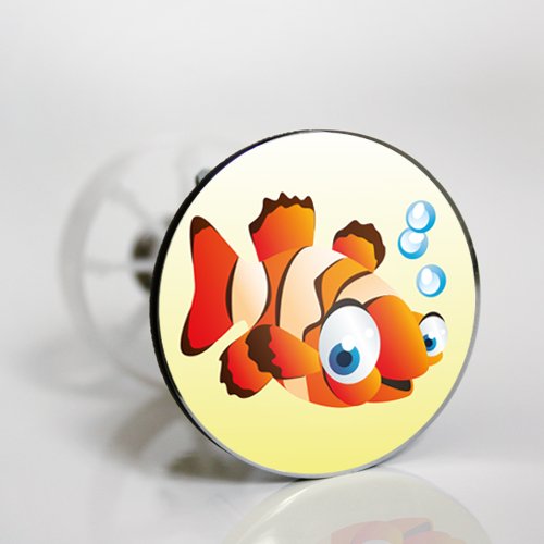 StöpselSpaß Aufkleber für Waschbeckenstöpsel – Motiv: Unterwasserwelt – 3 Stück im Set - 2