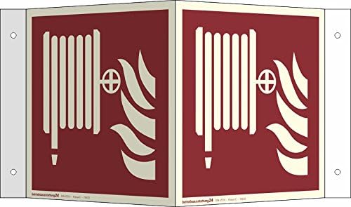 Operation AUSSTATTUNG24 1000059 FIRE SIGN FIRE SAFETY SIGN – FIRE HOSE ASR A1.3 ISO 7010 °F002 Aluminium Sign DIN 67510 Class C; 35 x 20 x 14 cm