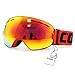Produktbild Yoome Ski Snowboard Schnee Brille Motorrad Reiten Dual Schichten Linse Sphärische Design Anti-fog UV Schutz Über Gläser rutschfeste Gurt für Männer & Frauen