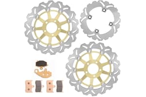 T | TARAZON TARAZON Disques de Frein Avant Arrière et Plaquettes pour Kawasaki Z 1000 2003 2004 2005 2006