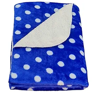 Baby Desire Baby Blankets for Newborn Blue Colour Fleece Blankets for Kids Reversible Baby Blanket Winter Blanket for Infant Newborn Receiving Double Layer Blanket