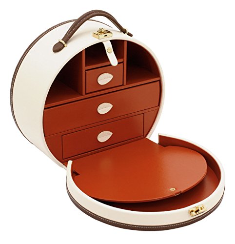 Friedrich|23, Schmuck- und Make-Up-Koffer, Feinsynthetik, 26 x 14 x 22,5 cm, Klickverschluss, Mit Spiegel, Ascot - 7