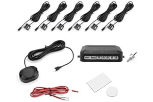 YCTZE Park Sensoren Auto - Auto Einparkhilfe Auto Parken Sensor System Auto Rückfahrwarner Einparkhilfe Radar Kit 12V Einparkhilfe Rückfahrradar Kit Warning Sound Indicator Probe System (Sch