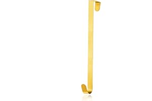 AKH® Gold Christmas Wreath Hanger - 30 cm / 12" Length | Metal Over The Door Wreath Hanger & Hook