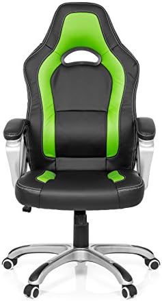 MyBuero desk chair GAMING ZONE PRO AB100 faux leather black / green stylish office chair thick padding tiltable 722040