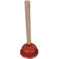 Sink Plunger Kitchen Sink Unblocker Heavy Duty Unblocking Effective Tool with 100mm (4 inch) Cup and 225mm (9 inch) Wooden Handle Drain Unblocker for Kitchen, Sink, Shower and Floor Drains,