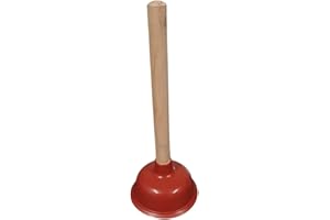 T&B ENTERPRISE Sink Plunger Kitchen Sink Unblocker Heavy Duty Unblocking Effective Tool with 100mm (4 inch) Cup and 225mm (9 inch) Wooden Handle Drain Unblocker for Kitchen, Sink, Shower and Floor Drains,