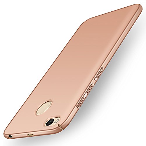 Funda Duro XiaoMi RedMi 4X  DeepELE Vistoso Sensaci  n Sedosa Duro Ultra Ligero Delgado Shockproof Moda Mejor Toque Funda Protectora Espalda  Oro Rosa