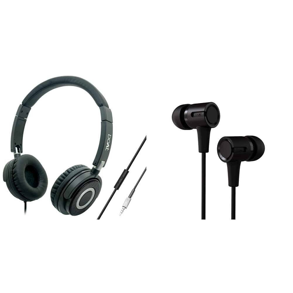 boAt Bassheads 900 On Ear Wired Headphones with Mic