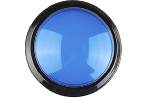 HeyNana Pulsante gigante da 6 cm con luce 12 V. Arcade Machine Video Giochi Parti (Blu)