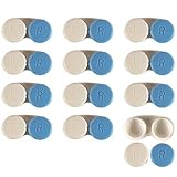 Contact Lens Case – Bulk Eye Lense Storage Container, 12 Pack of Colored Leak Proof Holders