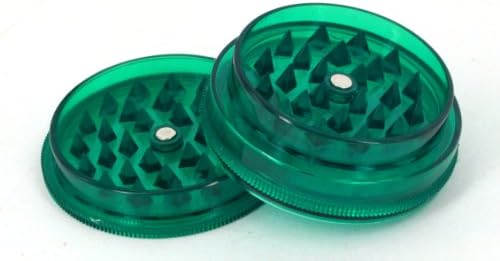 Plastic Kitchen Crusher 3 Tier 55mm With Built In Storage For Herbs, Cooking Spices &amp; More (Green)