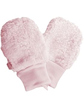 Fäustlinge Baby Winter Handschuhe Kunstpelz (wie Frottee) Mädchen Rosa Milchweiß aus Baumwolle-Futter