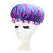 Quality Thickening Shower Cap Double Layers Waterproof Bath Cap Butterfly Purple RS.1527.00