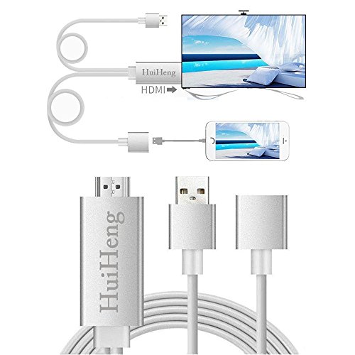 HuiHeng 3 in 1 Full HD Mirroring Kabel HDMI Kabel Lightning MHL zu HDMI Kabel Plug & Play HDTV Adapterkabel für iPhone iPad Samsung