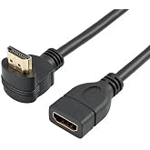 PrimeX PX-4667 Hdmi Dişi Erkek Uzatma, 1 Metre 90 Derece HDMI Uzatma Kablosu HDMI Uzatma, L Tip HDMI Uzatma, 1 Metre HDMI uza