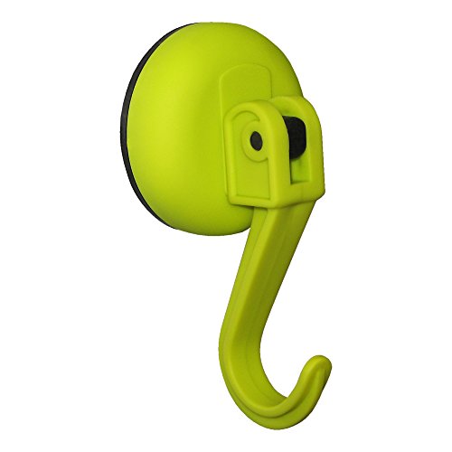 Preisvergleich Produktbild Tatkraft Kalev Gelb Saugnapf Haken - Schnell Befestigung ohne Bohren - Kunststoff Verchromt