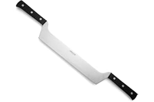 Arcos Séries Universal - Couteau à Fromage - Lame Acier Inoxydable Nitrum 290 mm - Manche Polyoxyméthyléne (Pom) Couleur Noir