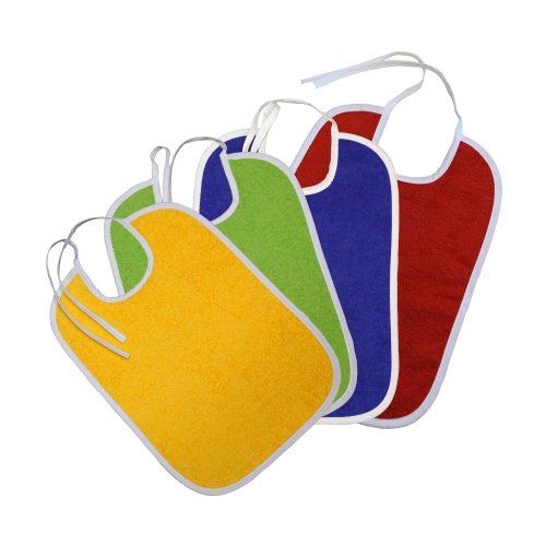 Babylätzchen Kinderlätzchen extra lang, 4er-Set, L 30 x B 40 cm