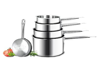Battrinox 511199 Gamme Pro Set /lot/ Batterie de 5 Casseroles 12/14/16/18/20 cm Inox Induction