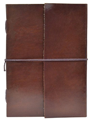 Notizbuch Gusti Leder „Ela“ DIN B5 Echtes Leder | Handgeschöpftes Papier Nachfüllbare Seiten | Recyclebar | Traditionelles Lederaccessoire Blanko Glatt Ohne Motiv P17 - 5
