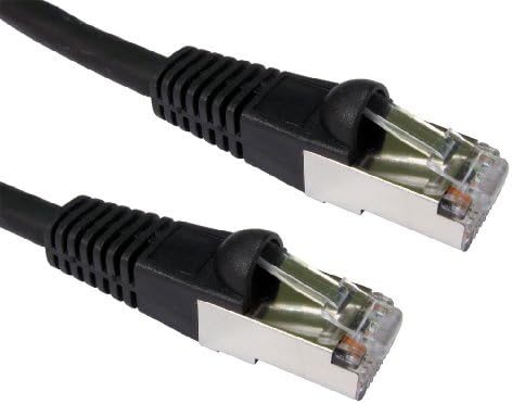 C4A® Black 1M Ethernet Cable / CAT6 Network Lead/Pure Copper for Improved Performance/Screened S/FTP / RJ45 Plugs / 100cm / (BY CABLES 4 ALL)