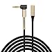 Price comparison product image ULTRICS AUX Extension Cable 1M, Premium 3.5mm Right Angle Gold Plated Jack Auxiliary Audio Lead, Male to Female Stereo Cord Compatible with iPhone iPad Smartphone Tablet MP3 Speaker Headset Home Car