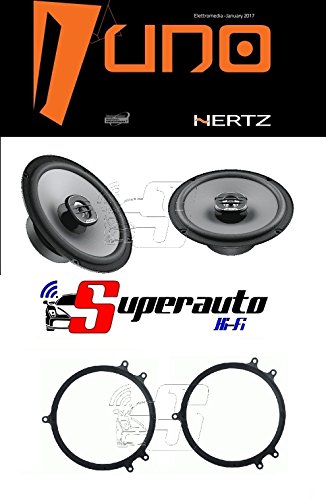 Superauto-hifi Hertz LINEA UNO Altoparlanti coassiali da 165 mm X165 (220 W) + supporti casse Compatibile con AUDI A3 - A4 - A6 >'01 - TT Posteriore 165 cm