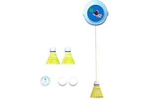 RYGRZJ Self Study Badminton Trainer,Badminton Single-Player Adjustable Trainer Device,Badminton Training Machine,Automatic Rebound Badminton Practice Equipment Badminton Trainer Stroking