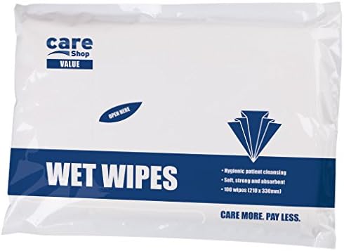 CareShop Value Hygienic Patient Cleansing Wet Wipes - 1 Pack of 100 Wipes