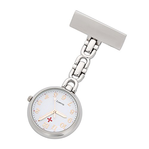 ShoppeWatch Krankenschwestern Pin Uhr 24-Stunden-Militrzeit Infektionskontrolle-Uhr Rose-Gold ziffern NW-234