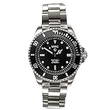 MWC 24 Jewels 300m Edelstahl Schwarz Automatische Submariner Taucher Saphir Datum Herren Uhr