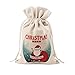 Produktbild Leisial™ Weihnachten Jutesäckchen 16*23.5CM Leinwand Säckchen Perfekt für Lavendelblüten,Schmuck,Weihnachtsgeschenke, Süßigkeiten Style J