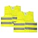 Produktbild com-four® 2X Sicherheitsweste, waschbar, Warnweste für Kinder in Einheitsgröße nach DIN EN 1150, EN 340 (02 Stück - Weste)
