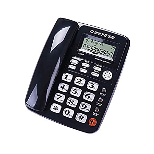 Preisvergleich Produktbild Gib niemals auf Bürotelefon Festnetz kostenlos Akku Freisprecheinrichtung Telefonieren zu Hause Festnetztelefon Festnetz Sitzen Einzelmaschine (Color : Black)