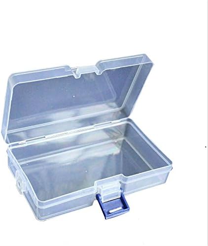 Plastic Transparent Earring Beads Jewelry Screw Tool Box Storage Clear Rectangle Case Holder Collection Container Organizer