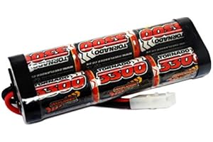 GUOML High Capacity Rechargeable Tamiya Connecter RC Battery Pack for RC Car, RC Truck, RC Buggy, RC Truggy ,RC Hobby (Ni-MH 7.2V 3300mAh) Overlander Tornado Battery