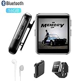 5,000 CANCIONES Y BATERÍA DE 18 HORAS: con hasta 5,000 canciones (16 GB) y hasta 18 horas de duración de la batería, su música favorita en el reproductor de MP3 con Bluetooth lo ayuda a llegar lejos.