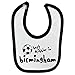 Price comparison product image Best Dribbler in Birmingham Design Baby Bib with Black Contrast Trim and Black Print