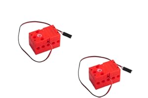 Sparkleiot Servo 360° 2 kg programmable Mini Geekservo Arbre de sortie double pour Le Goed Micro:bit Raspberry Pi (2/4 pièces) (moteur rouge (2 pièces)