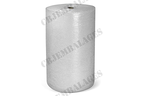 CBJ Emballages - Rouleau Papier Bulle en Polyéthylène - Film Emballage Ultra Souple et Résistant - Idéal pour Déménagement et Envoi de Colis - 50m x 100cm - 100% Recyclable