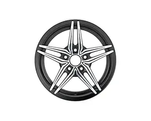 Uno Minda W1D038-000M00 16 inch Alloy Rim PCD114.3, ET22, Machined, Black Alloy wheel