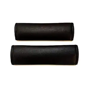 Elegant Nappa Leather Black Seat Belt Shoulder Pads for Ford EcoSport