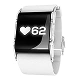 PulseOn Fitness und Sporttracker Handgelenks-Pulsmesser, weiß/stahl, SP-W
