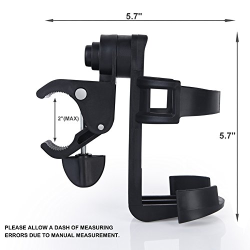 Uarter Flaschenhalter Fahrrad-Wasser-Flaschen-Rahmen-Gestell 360 Grad drehbaren Babyflaschenhalter f¨¹r Kinderwagen MTB Bike - 4