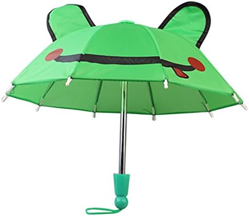 LILICAT Umbrella Decorative Toys, 18 inch Cute Umbrella Accessories For Girl /Baby Born Dolls Handmade Multi-Color Optional (Green)