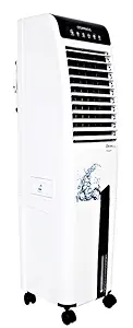 COMRADE PRIM Touch 50 Air cooler Tower with Touch Screen & Digital Display Everlast Pump, 4-Way Air Deflection and High Density Honeycomb pads; (45L, White )